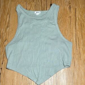 Garage light sage green Ribbed Tank Top